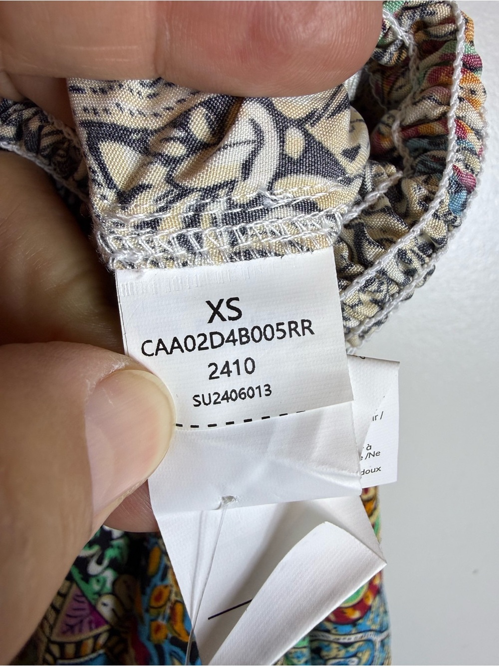 Cupshe Smocked Floral Paisley Boho Beach Pants NWT Size XS Colorful Vacation - Picture 5 of 6